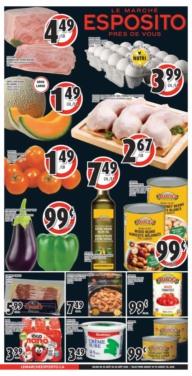 Le Marché Esposito — Circulaire Le Marché Esposito Du 20 au 26 août 2026
