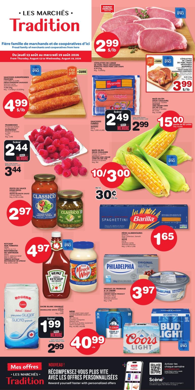 Circulaire Les Marchés Tradition du 13 au 19 août 2026