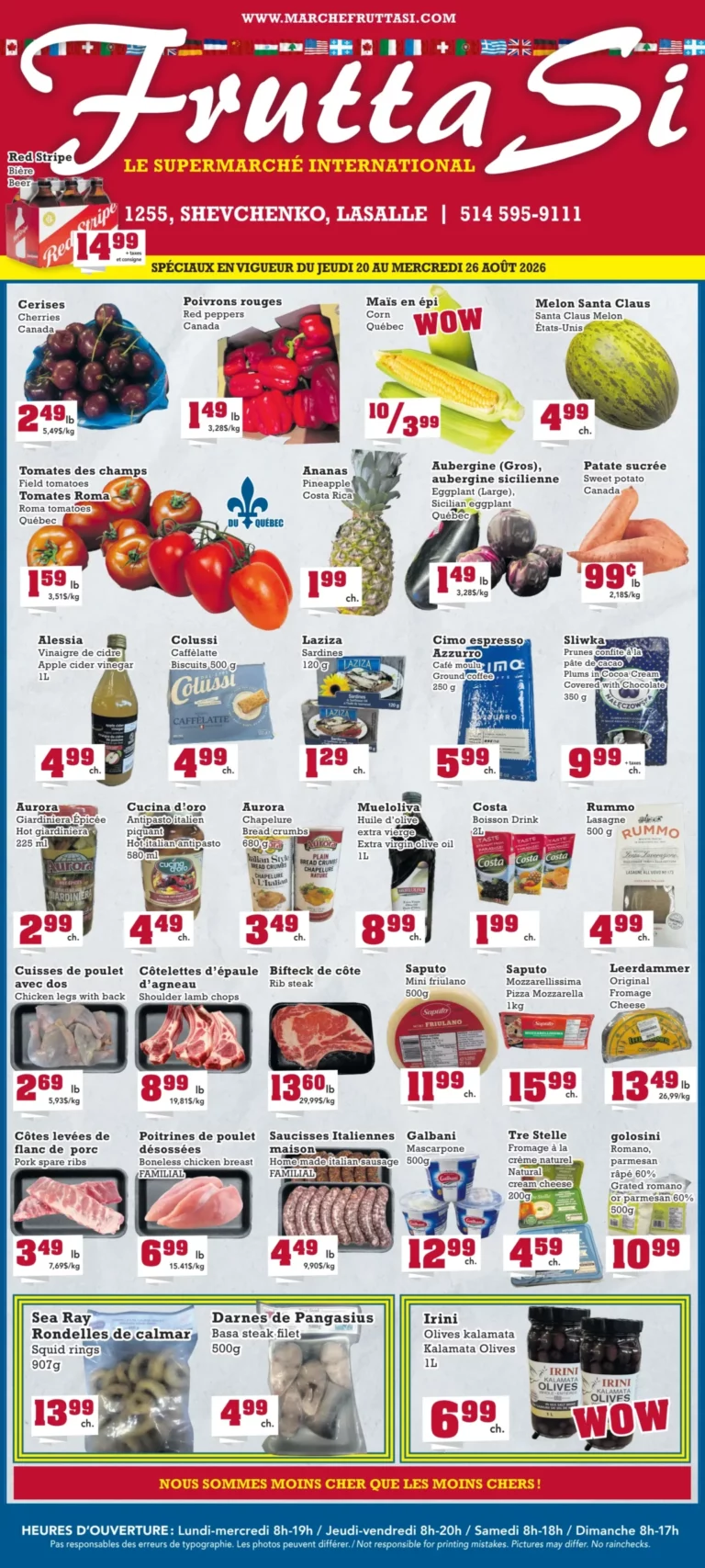 Circulaire Marché Frutta Si du 20 au 26 août 2026