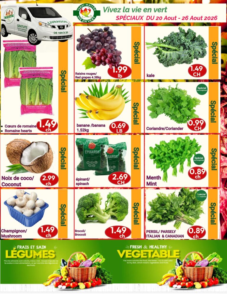 Circulaire Marché Vie en Vert du 20 au 26 août 2026