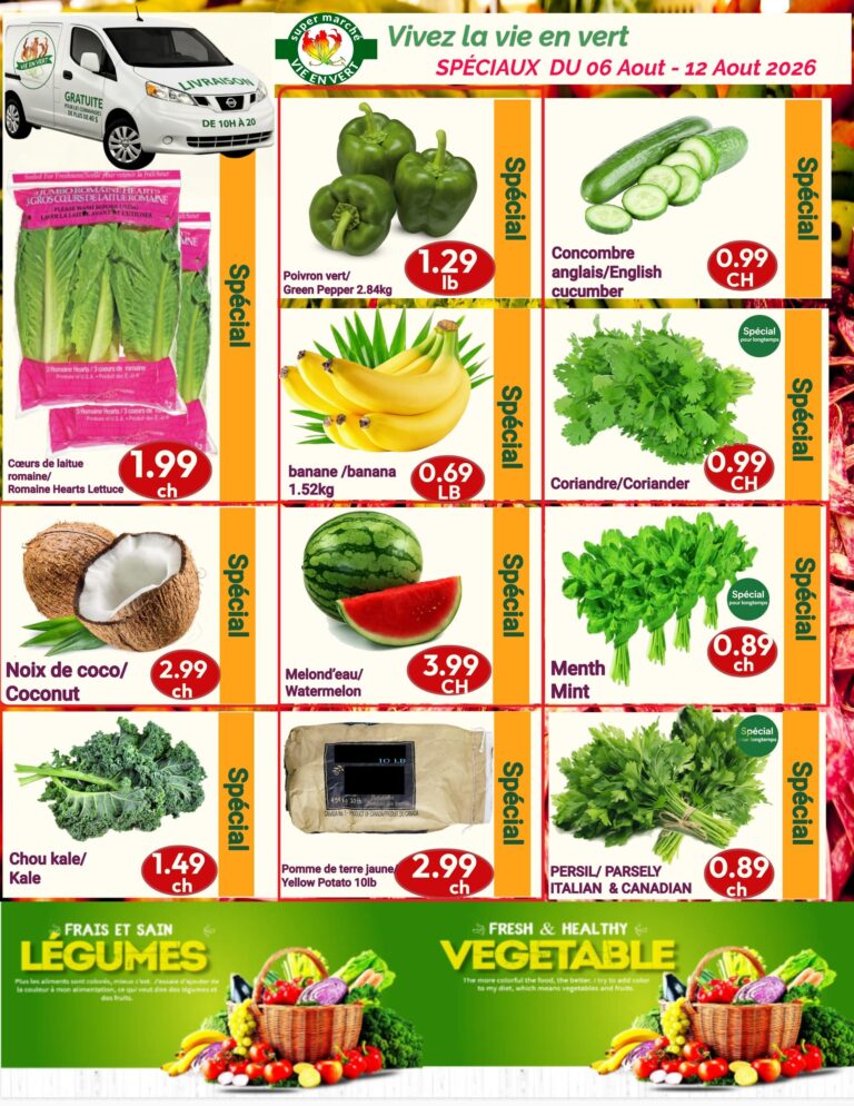 Circulaire Marché Vie en Vert du 6 au 12 août 2026