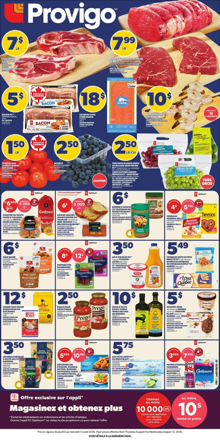 Circulaire Provigo du 6 au 12 août 2026