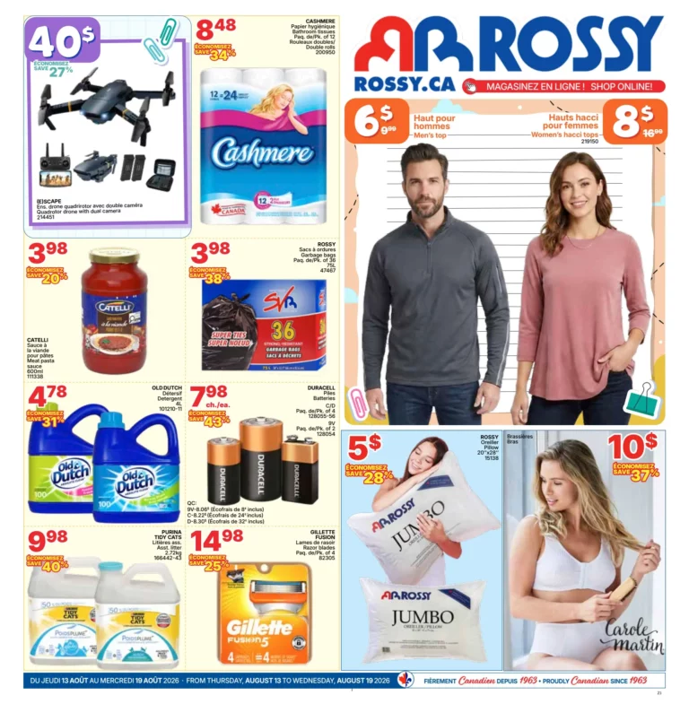 Circulaire Rossy du 13 au 19 août 2026