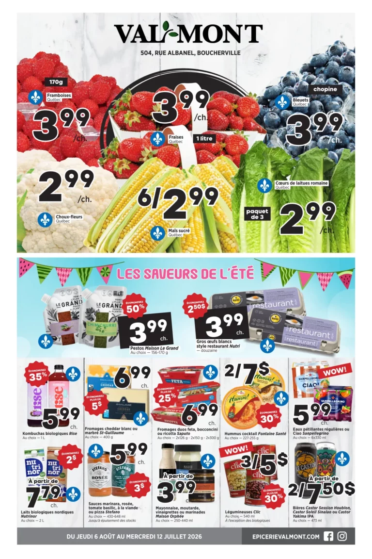 Circulaire Valmont du 6 au 12 août 2026