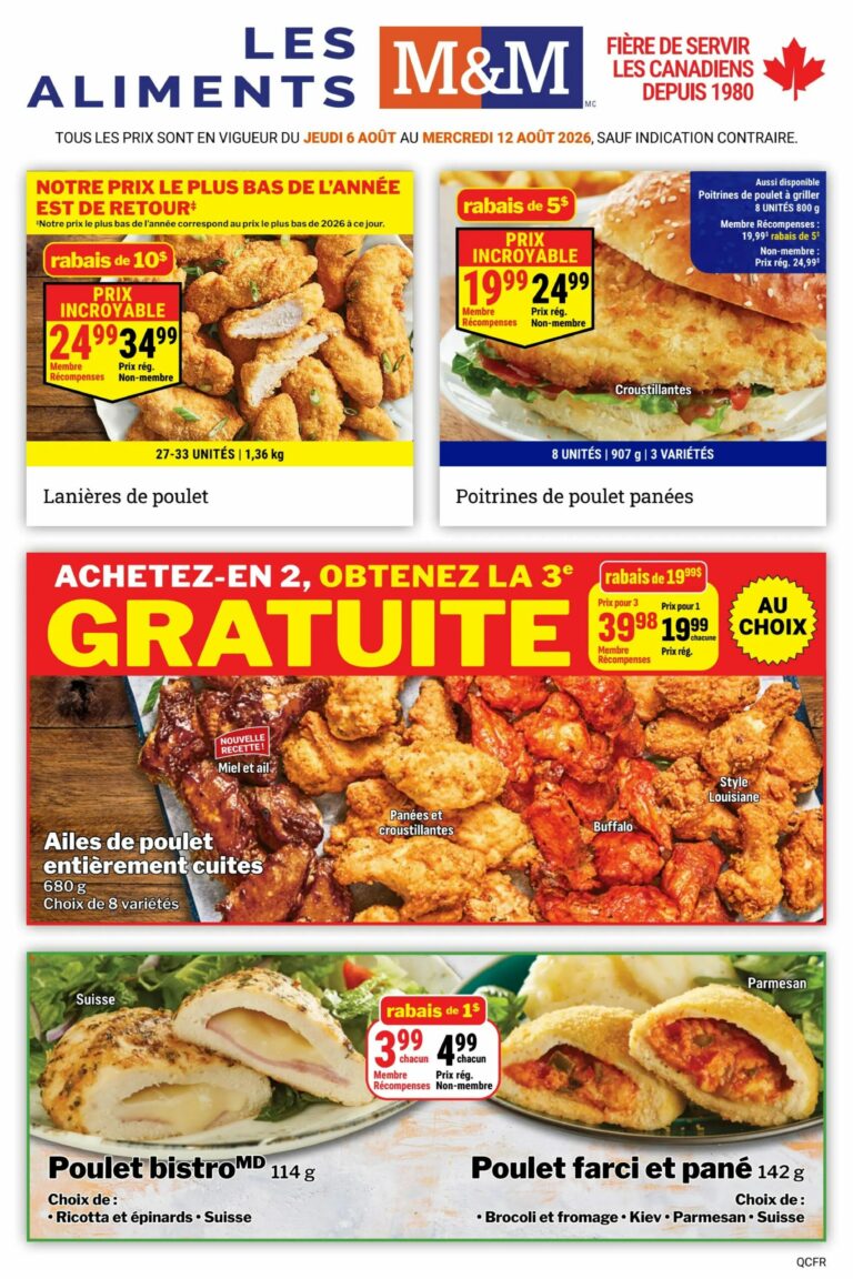 Circulaire Aliments M & M du 6 au 12 août 2026