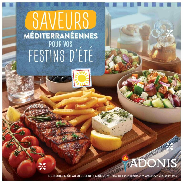 Circulaire Adonis – Saveurs Méditerranéennes pour vos Festins d&rsquo;Été du 6 au 12 août 2026