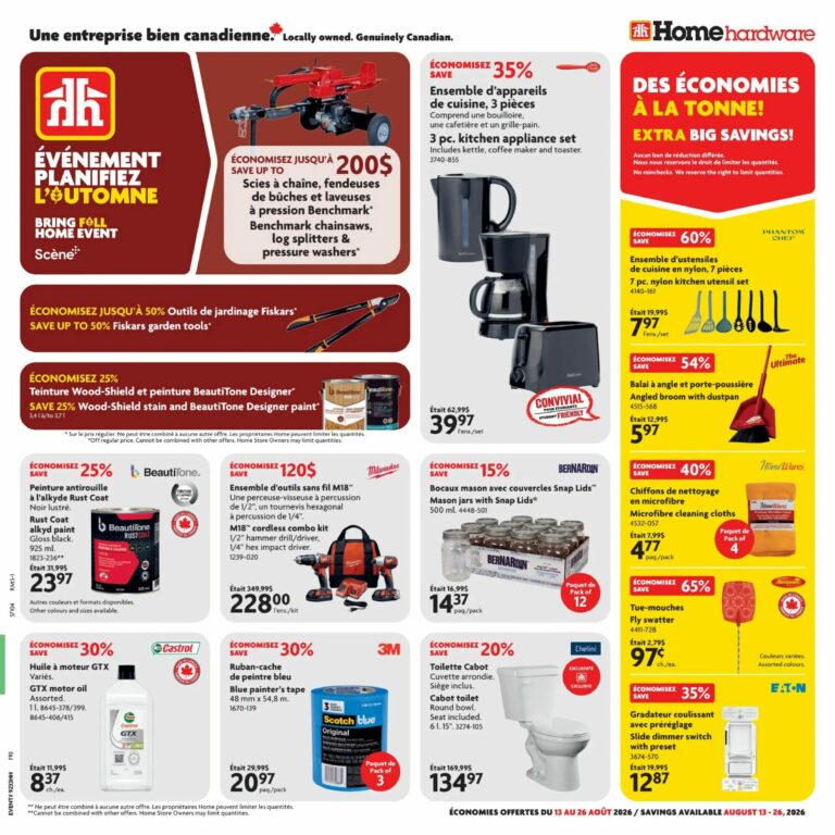 Circulaire Home Hardware du 13 au 26 août 2026
