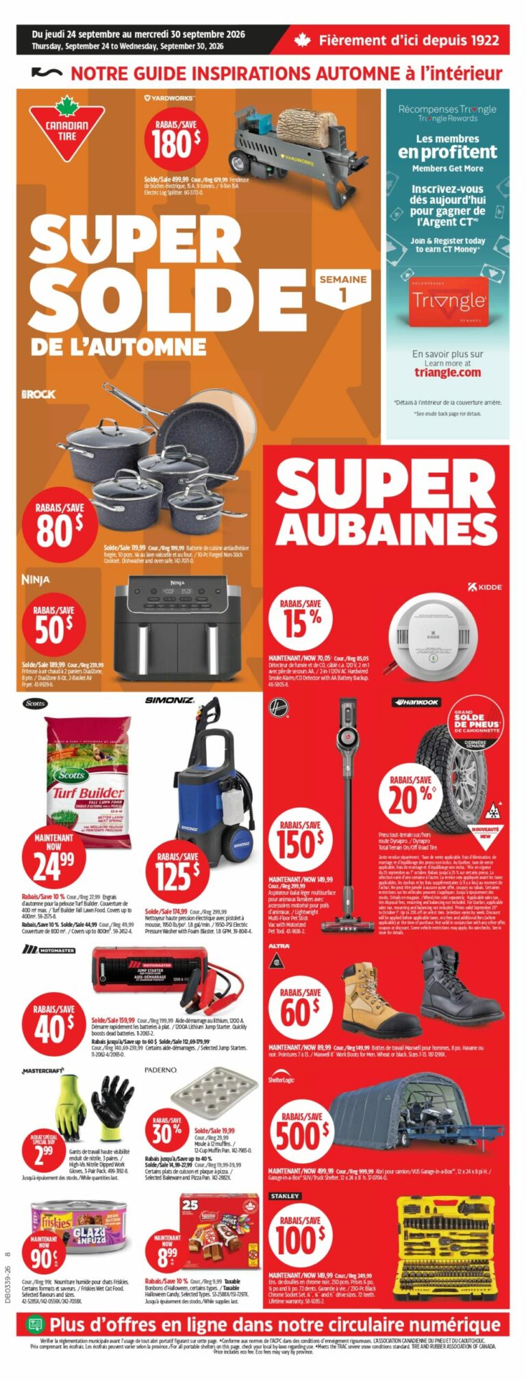 Canadian Tire — Circulaire Canadian Tire du 24 au 30 septembre 2026