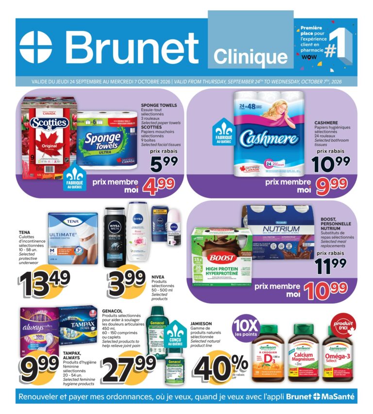 Brunet — Circulaire Brunet Clinique du 24 septembre au 7 octobre 2026