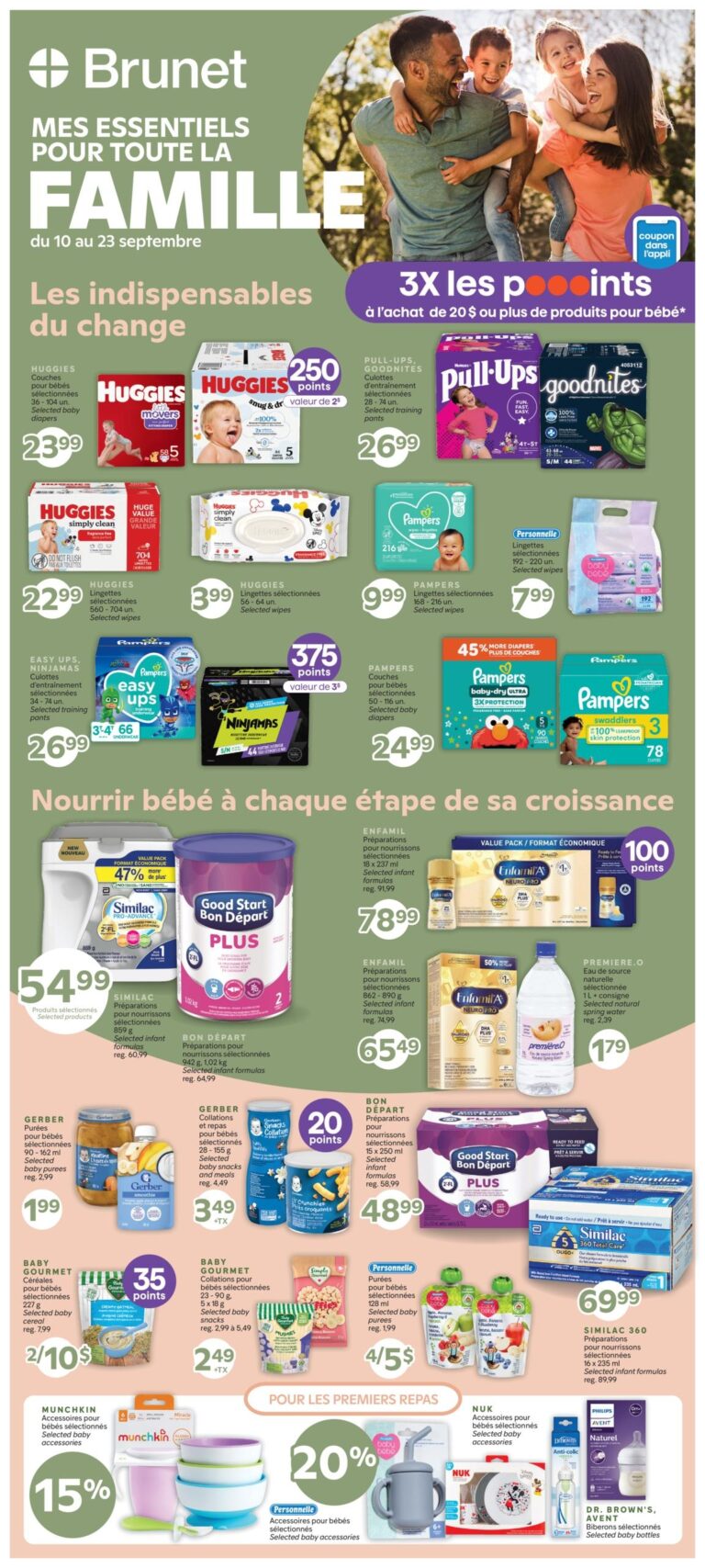 Page couverture de la Circulaire Brunet pour toute la famille du 10 au 23 septembre 2026
