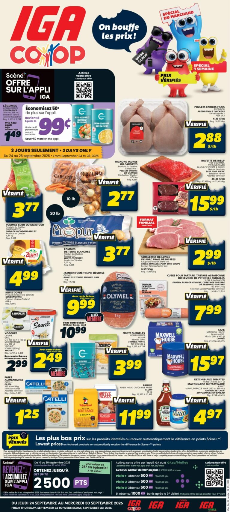 IGA — Circulaire IGA Coop Nouveau Brunswick Du 24 au 30 septembre 2026