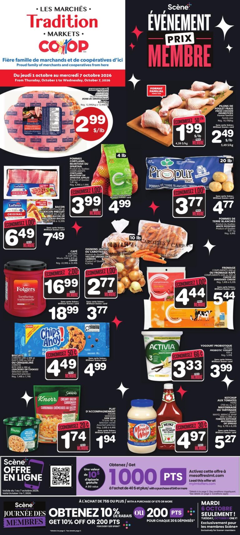 Marchés Tradition — Circulaire Les Marchés Tradition Nouveau-Brunswick du 1 au 7 octobre 2026