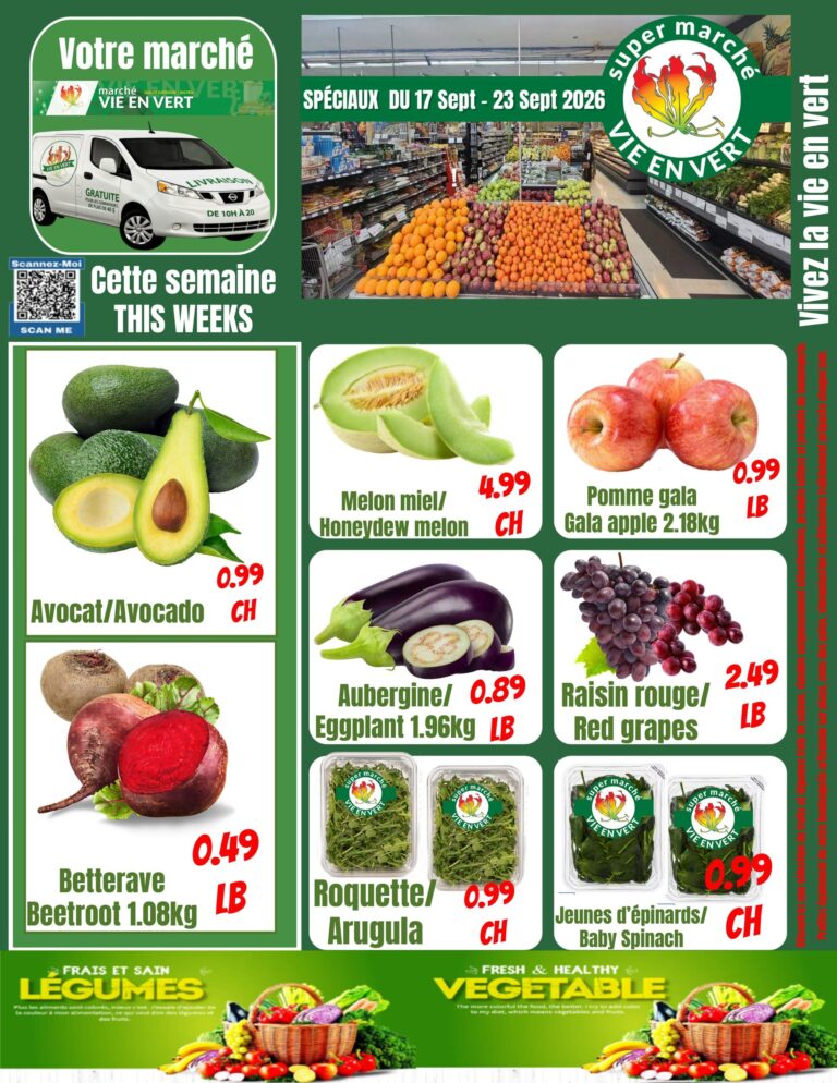 Page couverture de la Circulaire Marché Vie en Vert du 17 au 23 septembre 2026
