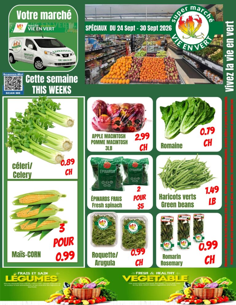Marché Vie en Vert — Circulaire Marché Vie en Vert du 24 au 30 septembre 2026