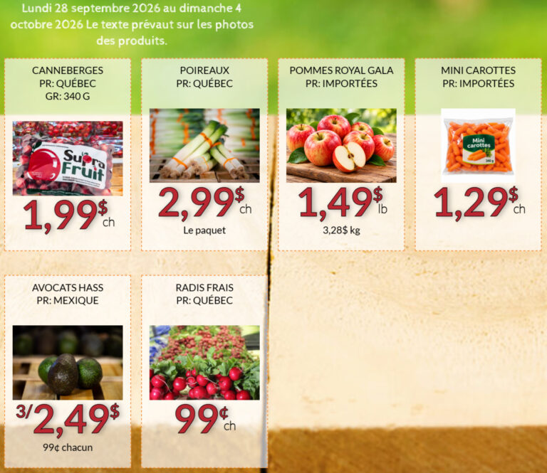 Fruiterie 440 — Circulaire Fruiterie 440 Du 28 septembre au 4 octobre 2026