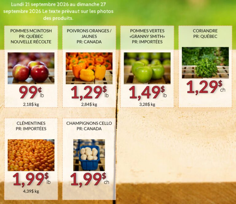 Fruiterie 440 — Circulaire Fruiterie 440 du 21 au 27 septembre 2026