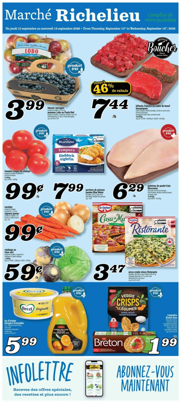 Page couverture de la Circulaire Marché Richelieu du 10 au 16 septembre 2026