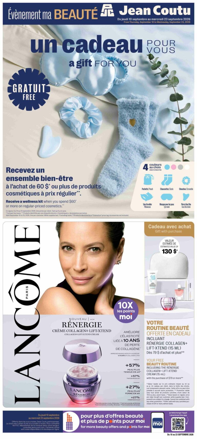 Page couverture de la Circulaire Jean Coutu Ma beauté du 10 au 23 septembre 2026