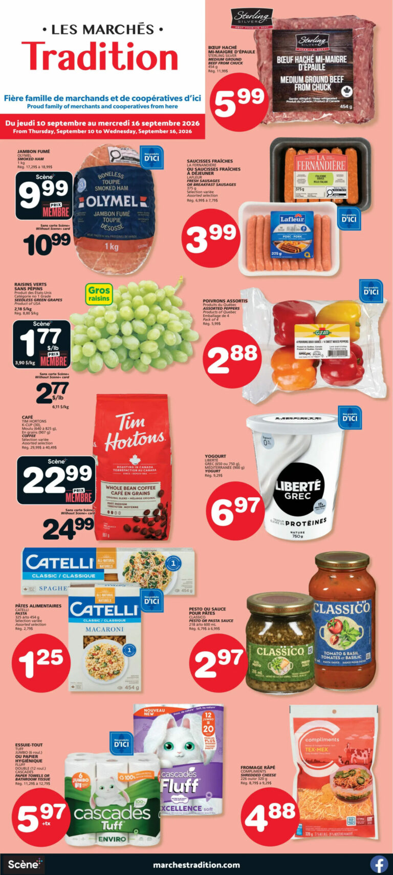 Page couverture de la Circulaire Les Marchés Tradition du 10 au 16 septembre 2026