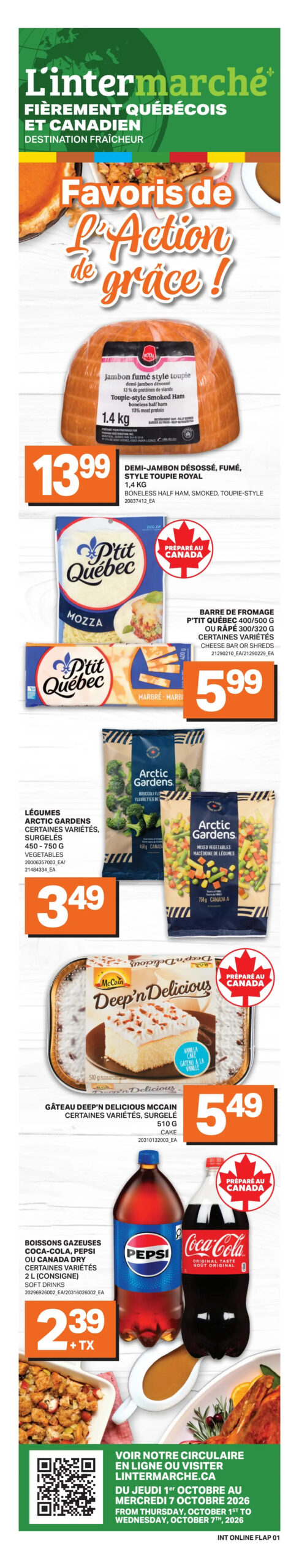 Intermarché — Circulaire L’intermarché destination fraîcheur du 1 au 7 octobre 2026