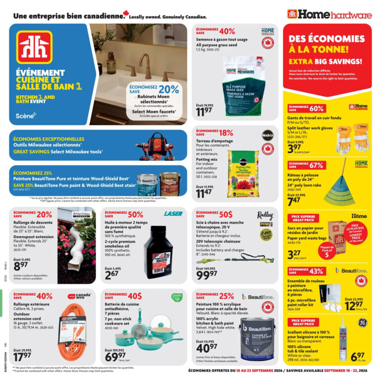 Page couverture de la Circulaire Home Hardware du 10 au 23 septembre 2026