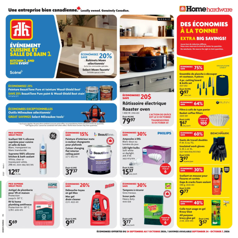 Home Hardware — Circulaire Home Hardware du 24 septembre au 7 octobre 2026