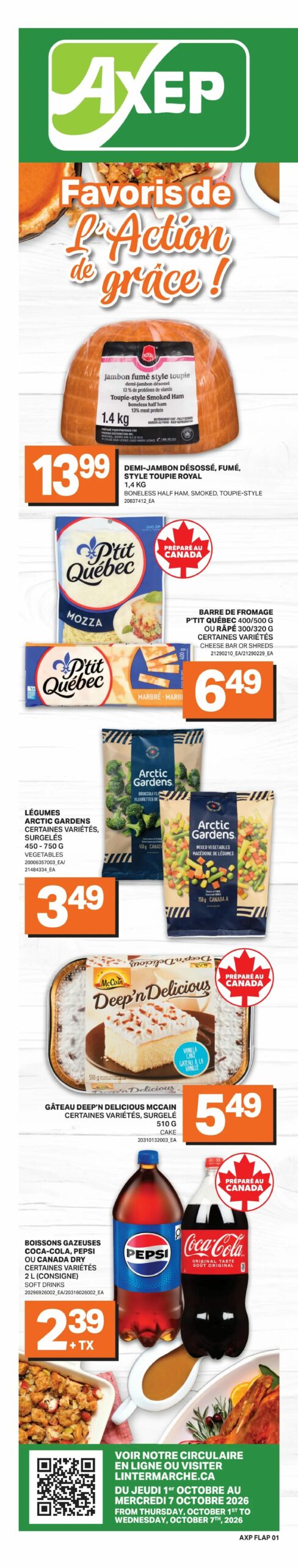 Marché Axep — Circulaire Axep du 1 au 7 octobre 2026