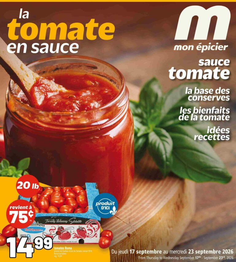 Page couverture de la Circulaire Metro Tomate du 17 au 23 septembre 2026