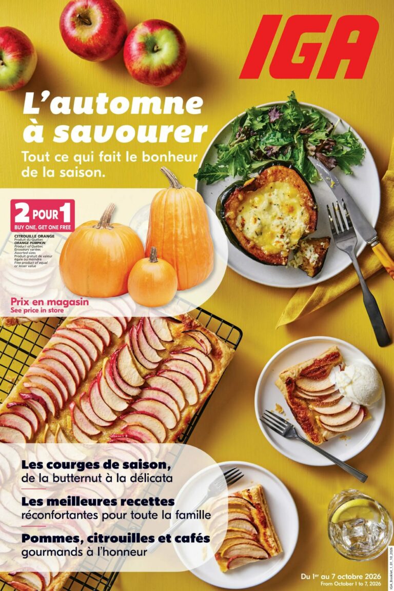 Page couverture de la Circulaire IGA Automne du 1 au 7 octobre 2026