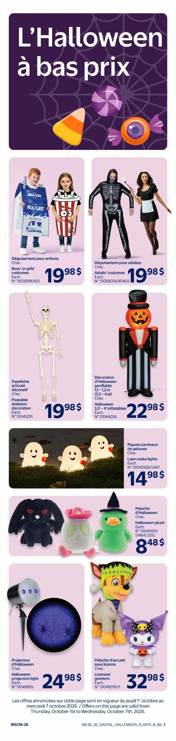 Walmart — Circulaire Walmart du 1 au 7 octobre 2026