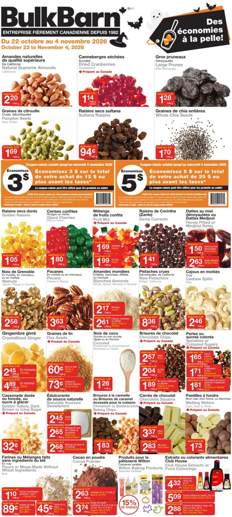 Bulk Barn — Circulaire Bulk Barn Du 22 octobre au 4 novembre 2026