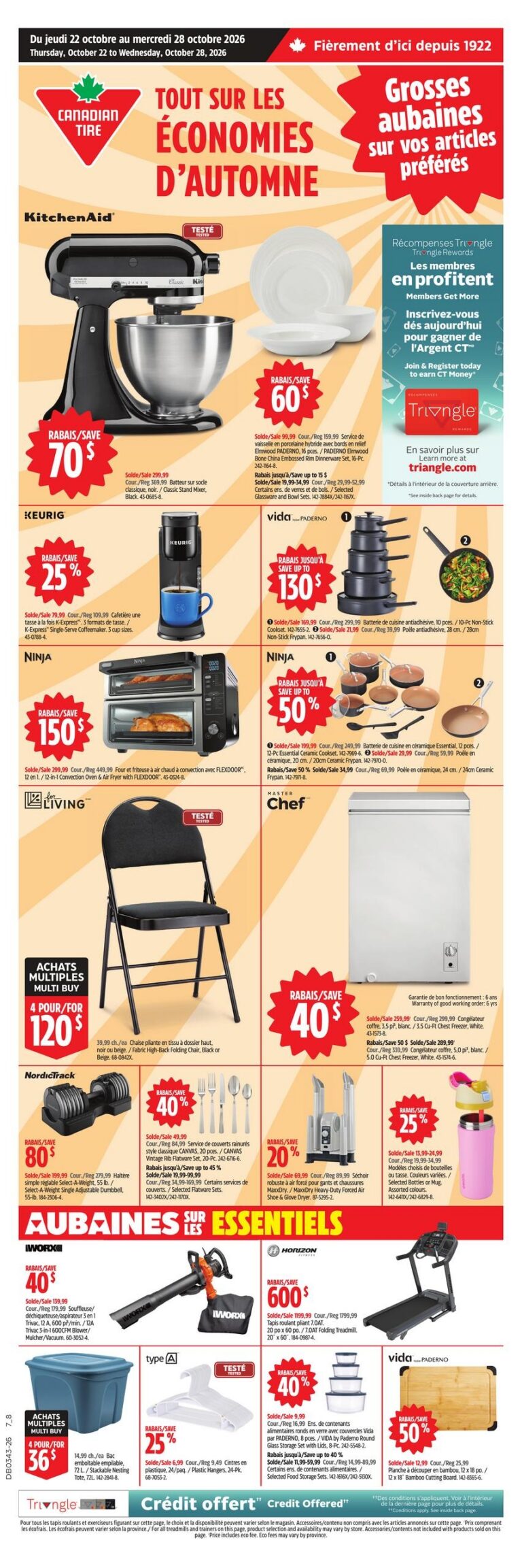 Canadian Tire — Circulaire Canadian Tire du 22 au 28 octobre 2026