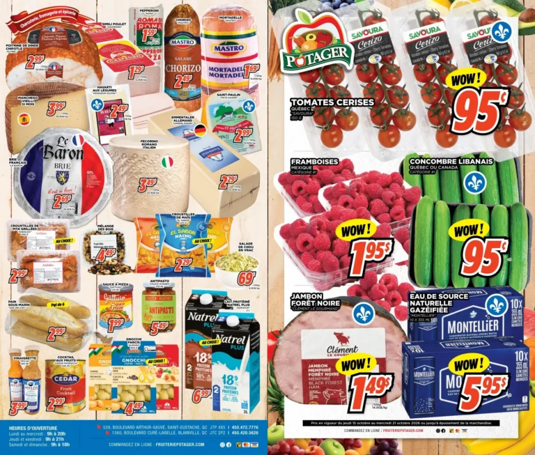 Fruiterie Potager — Circulaire Fruiterie Potager Saint-Eustache / Blainville du 15 au 21 octobre 2026