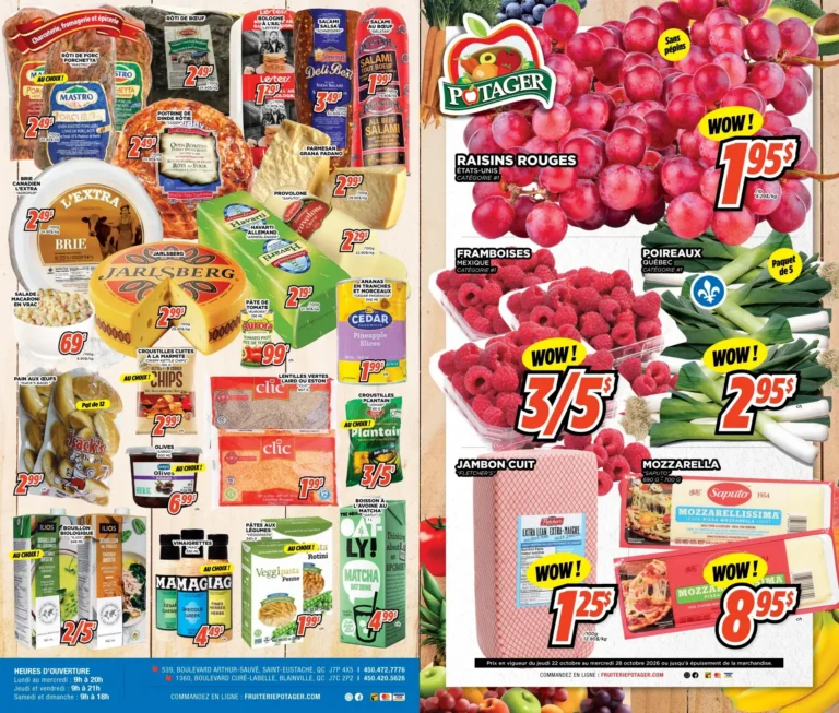 Fruiterie Potager — Circulaire Fruiterie Potager Saint-Eustache / Blainville du 22 au 28 octobre 2026