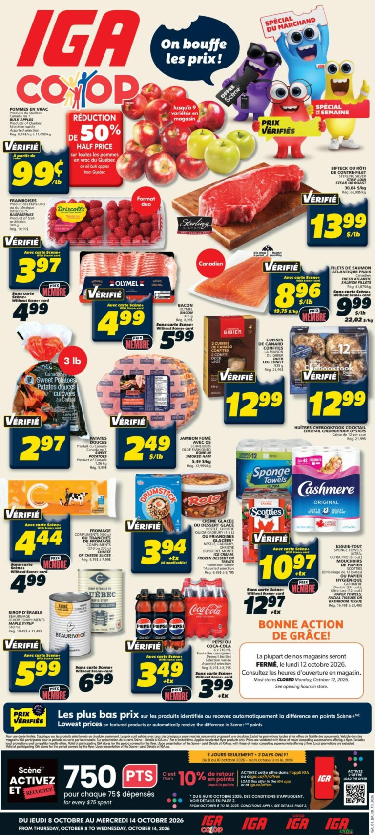 IGA — Circulaire IGA Coop Nouveau Brunswick Du 8 au 14 octobre 2026