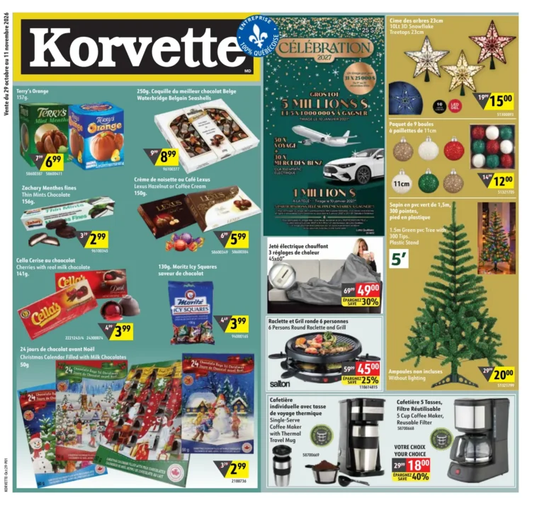 Korvette — Circulaire Korvette du 29 octobre au 11 novembre 2026