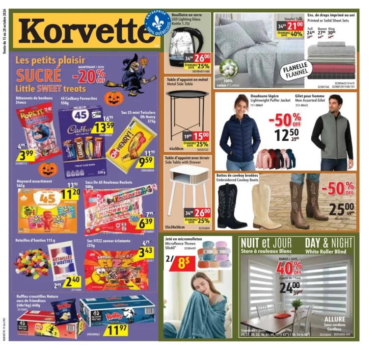 Korvette — Circulaire Korvette du 15 au 28 octobre 2026
