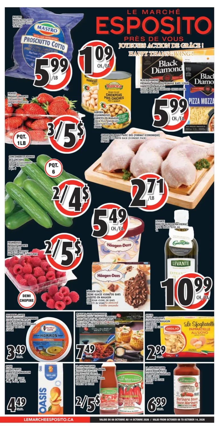 Le Marché Esposito — Circulaire Le Marché Esposito Du 8 au 14 octobre 2026