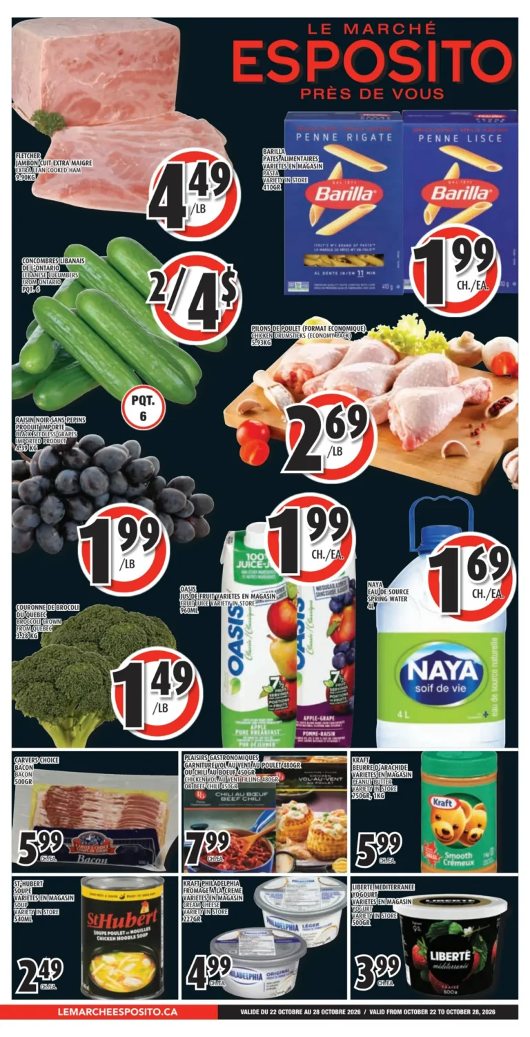 Le Marché Esposito — Circulaire Le Marché Esposito Du 22 au 28 octobre 2026