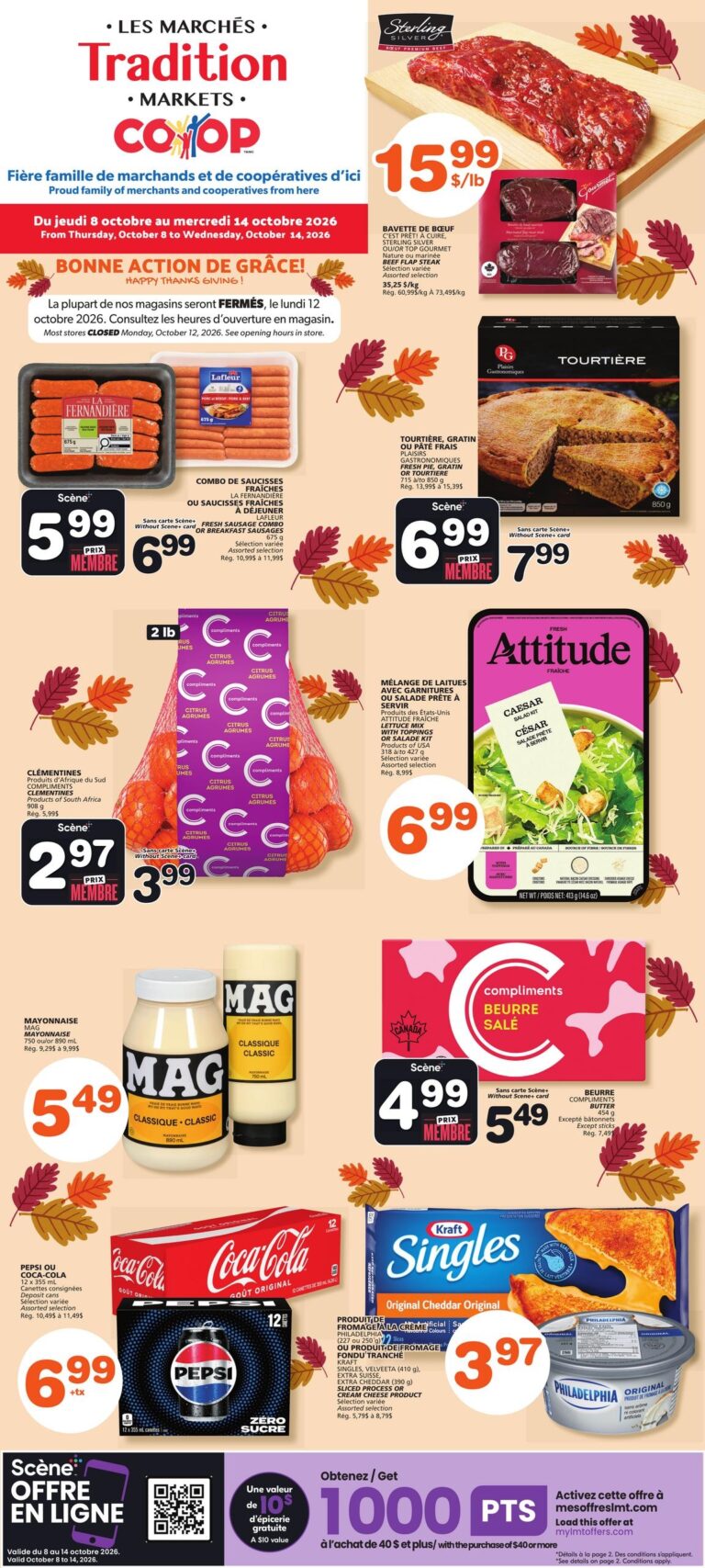 Marchés Tradition — Circulaire Les Marchés Tradition Nouveau-Brunswick du 8 au 14 octobre 2026