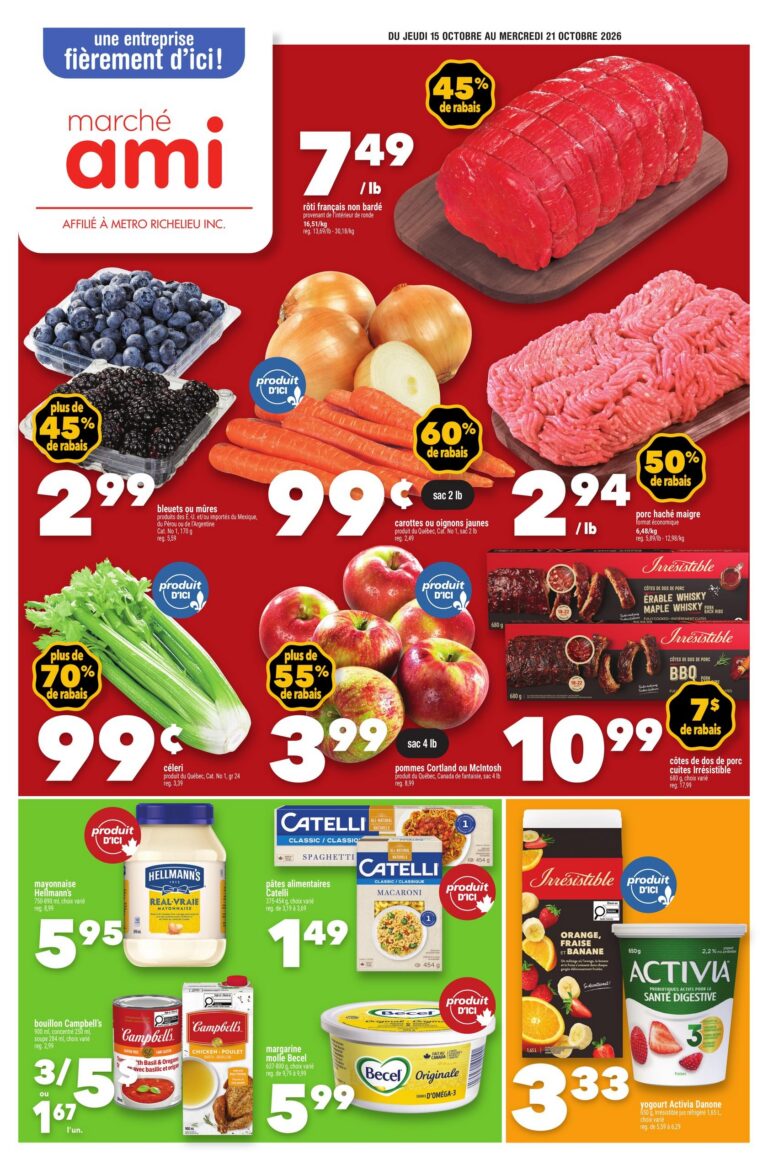Marché AMI — Circulaire Marché AMI du 15 au 21 octobre 2026