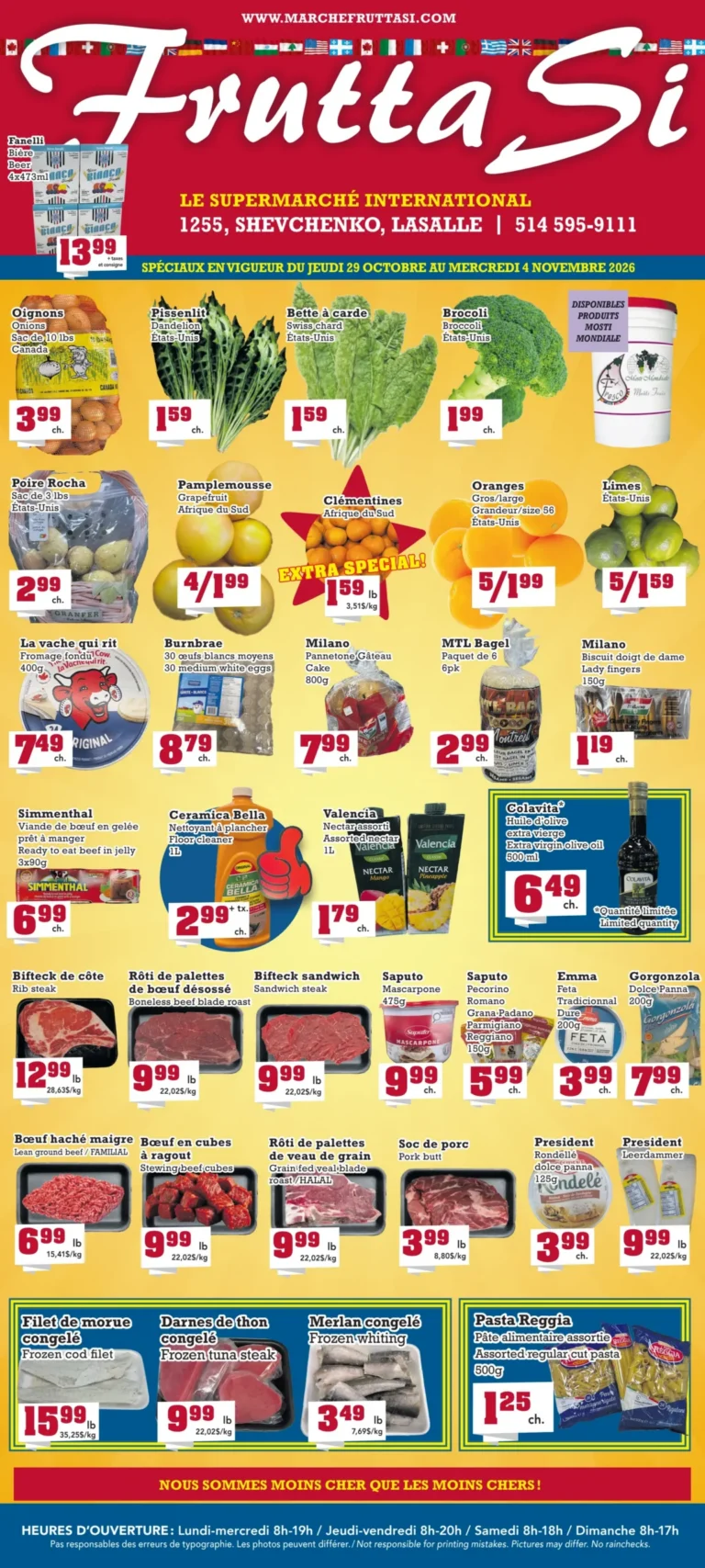 Marché Frutta Si — Circulaire Marché Frutta Si du 29 octobre au 4 novembre 2026