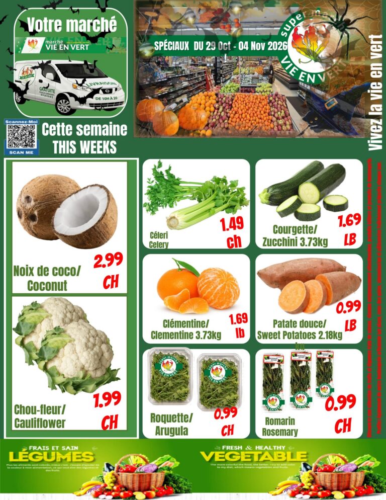 Marché Vie en Vert — Circulaire Marché Vie en Vert du 29 octobre au 4 novembre 2026