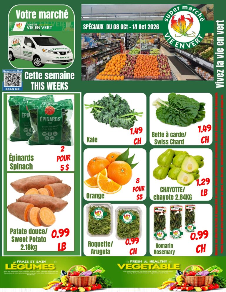 Marché Vie en Vert — Circulaire Marché Vie en Vert du 8 au 14 octobre 2026
