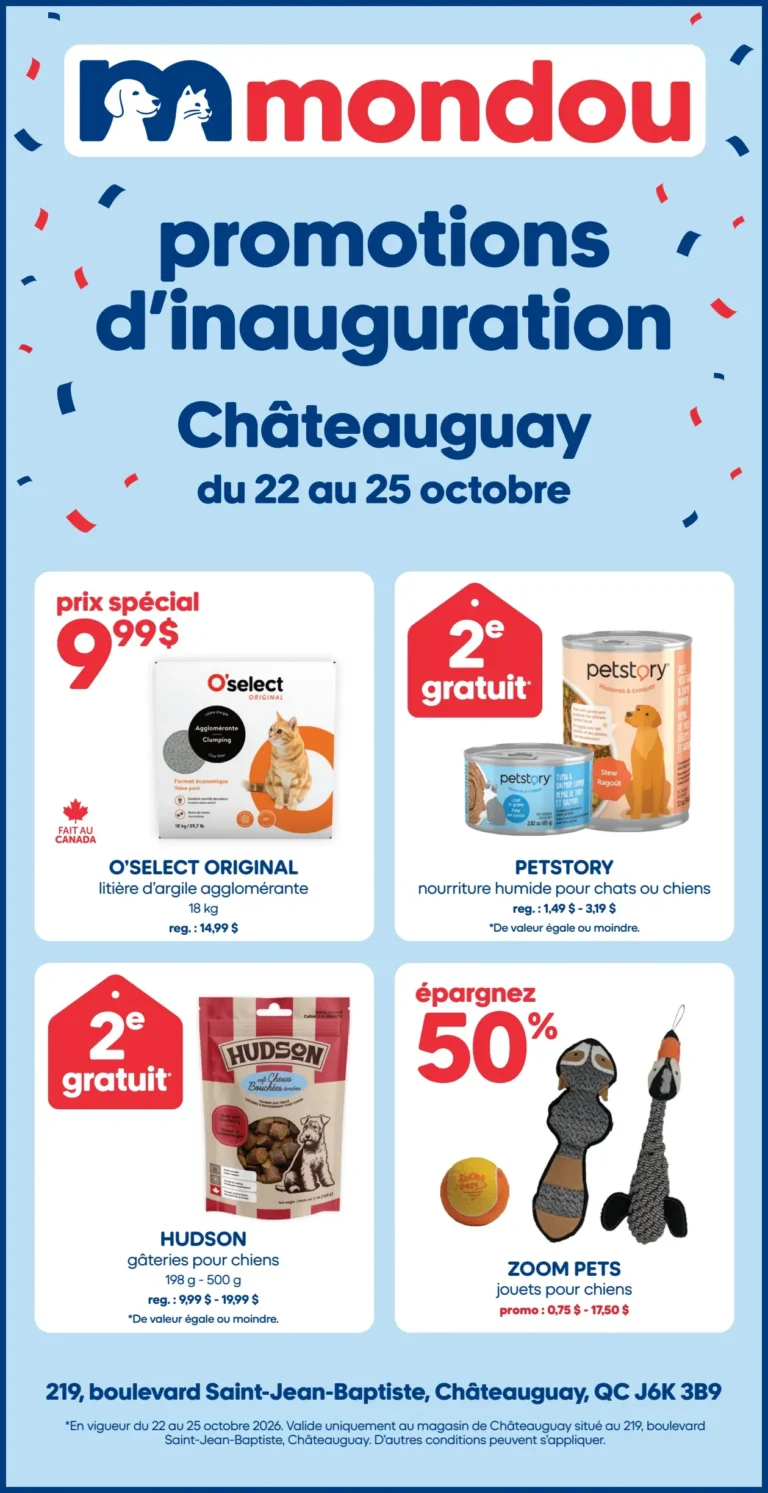 Mondou — Circulaire Mondou Du 22 au 25 octobre 2026