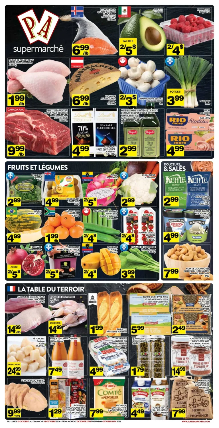 Supermarché PA — Circulaire Supermarché PA Du 12 au 18 octobre 2026