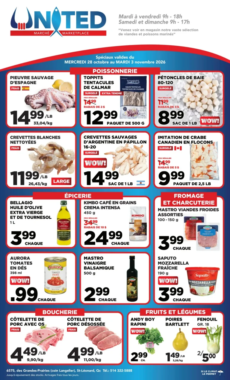 United Supermarché — Circulaire United Supermarché du 28 octobre au 3 novembre 2026