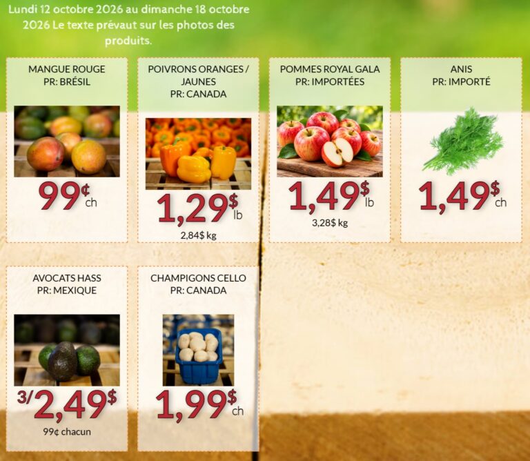 Fruiterie 440 — Circulaire Fruiterie 440 du 12 au 18 octobre 2026