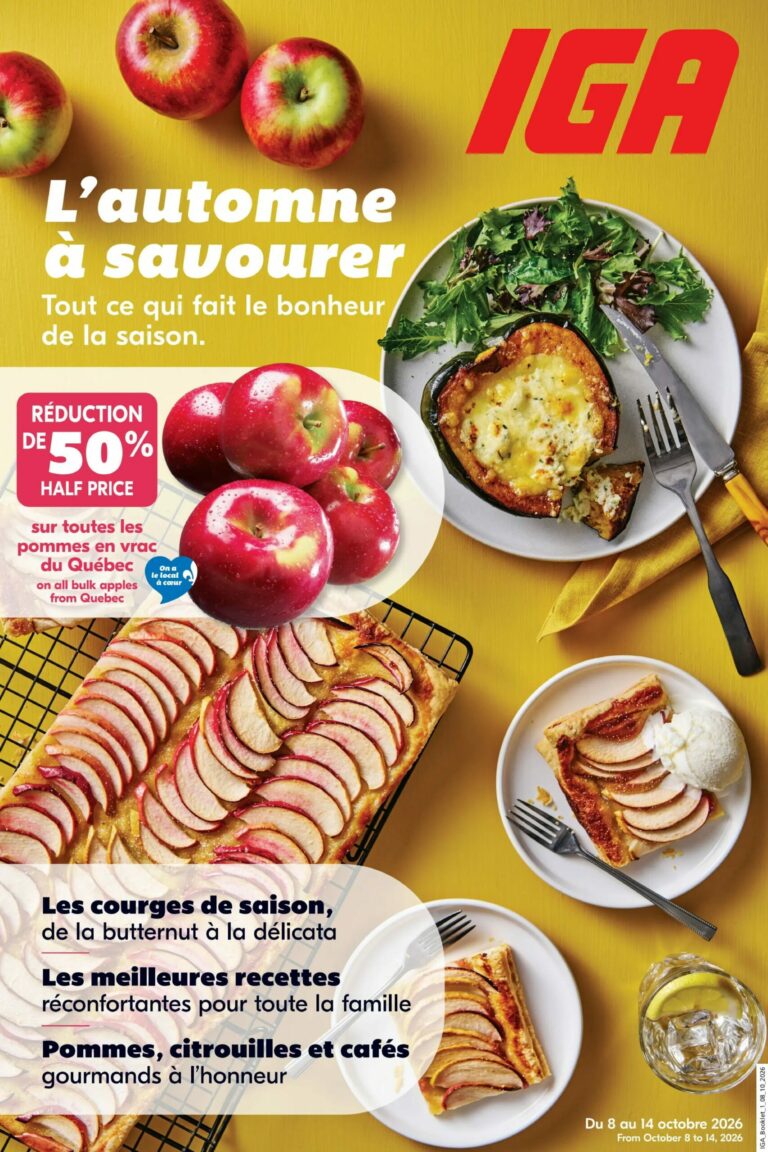 Page couverture de la Circulaire IGA Automne du 8 au 14 octobre 2026